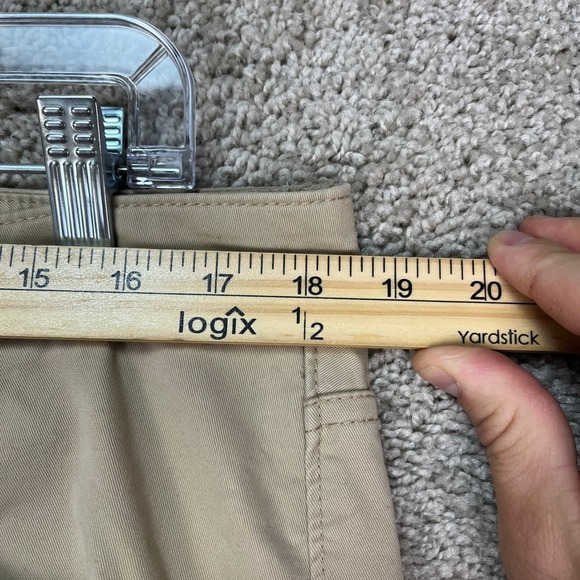 UNTUCKit Pants Mens 35x34 Khaki Tan Straight Fit 5 Pocket Flat Front Twill EUC - Picture 7 of 10